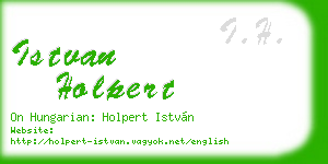 istvan holpert business card